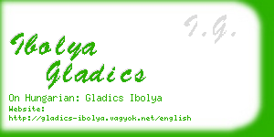 ibolya gladics business card